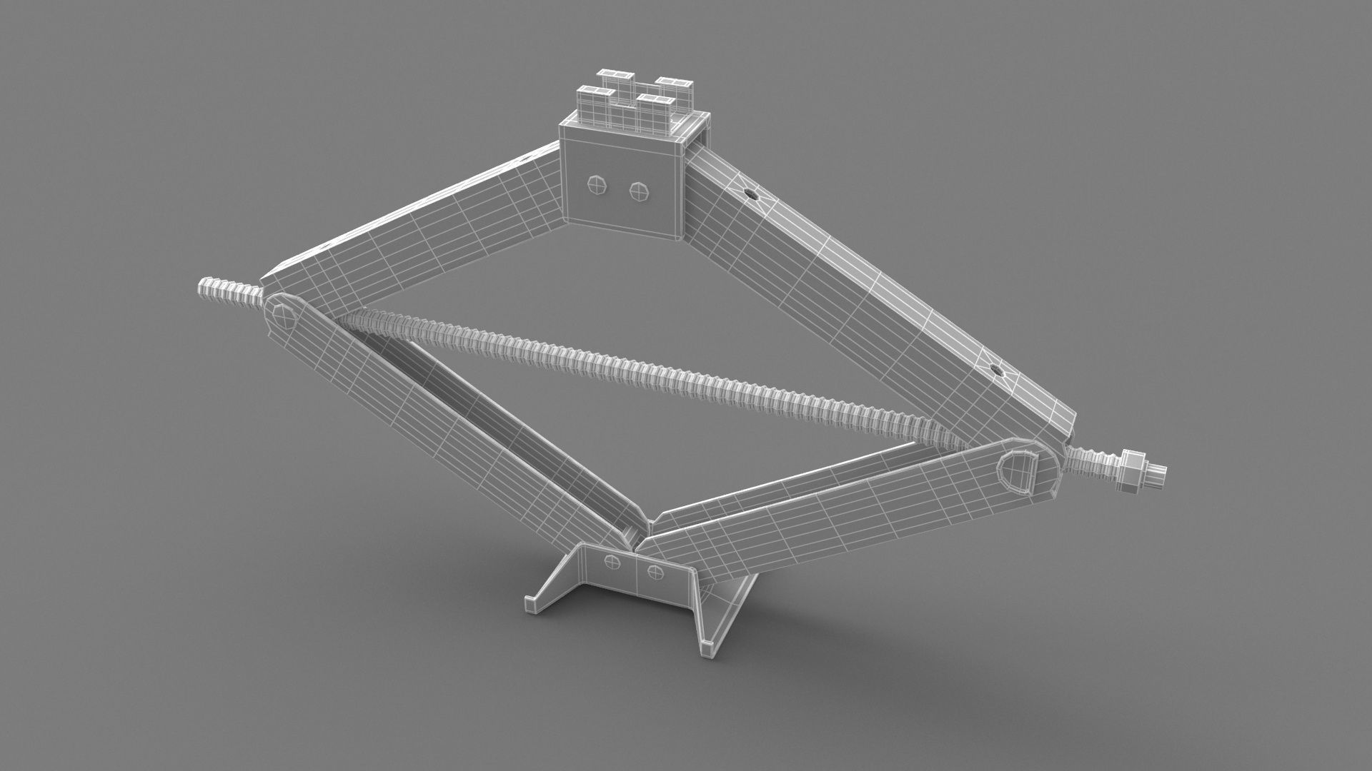 Black Car Jack 3D model_7