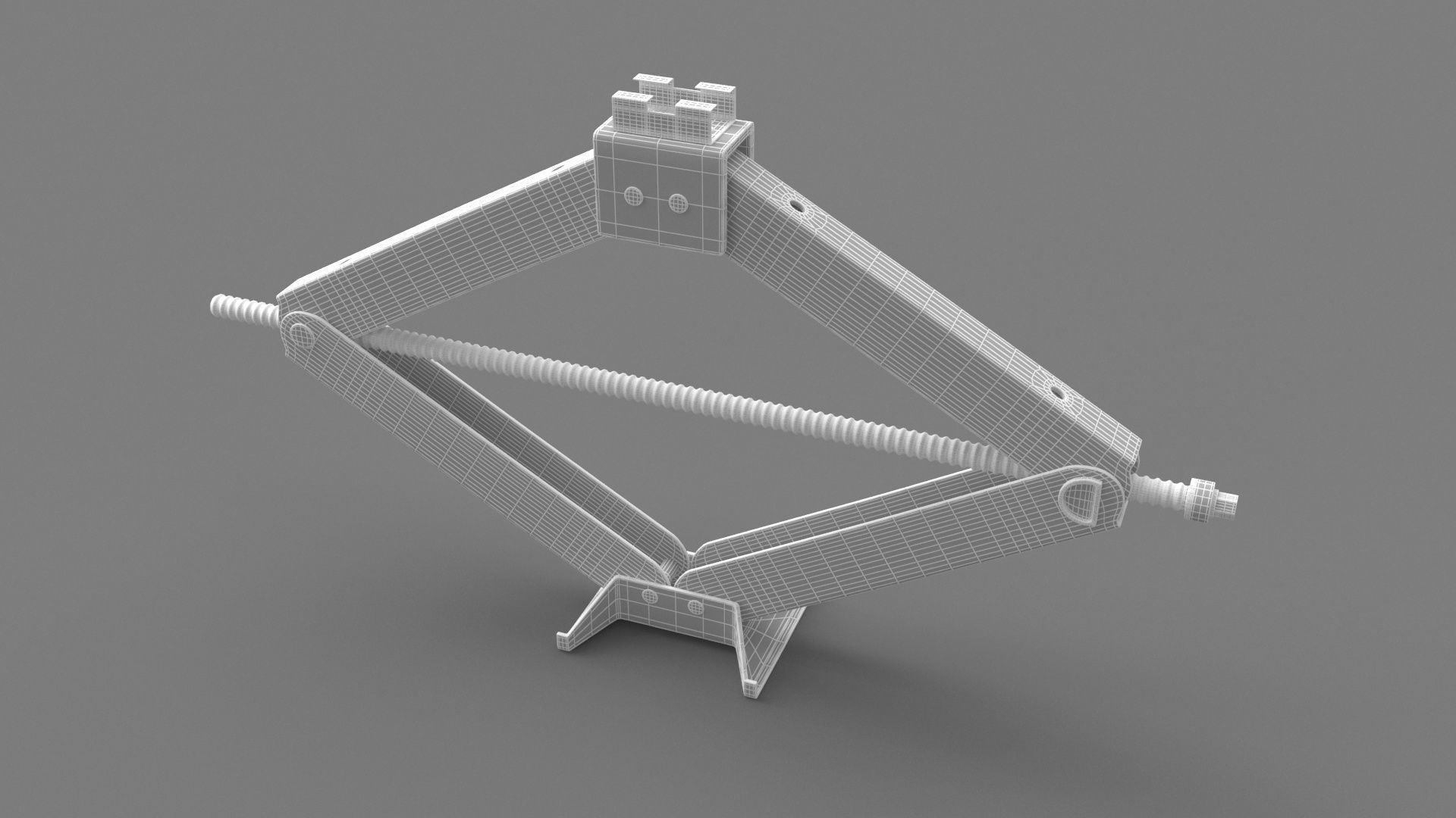 Black Car Jack 3D model_8