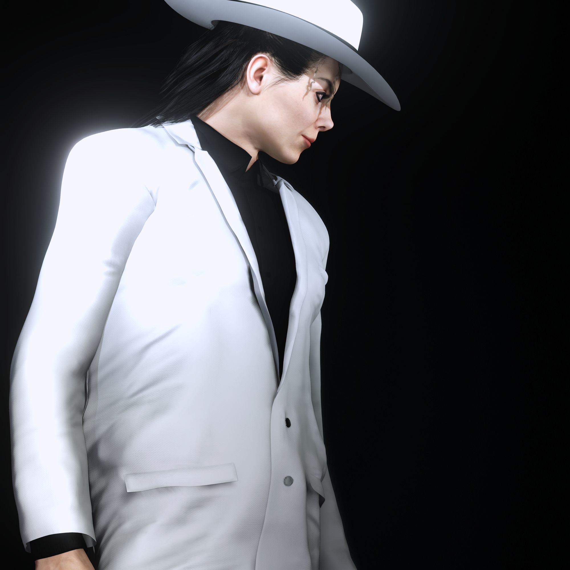 Michael Jackson 3D Model Low-poly 3D model Low-poly 3D model_3