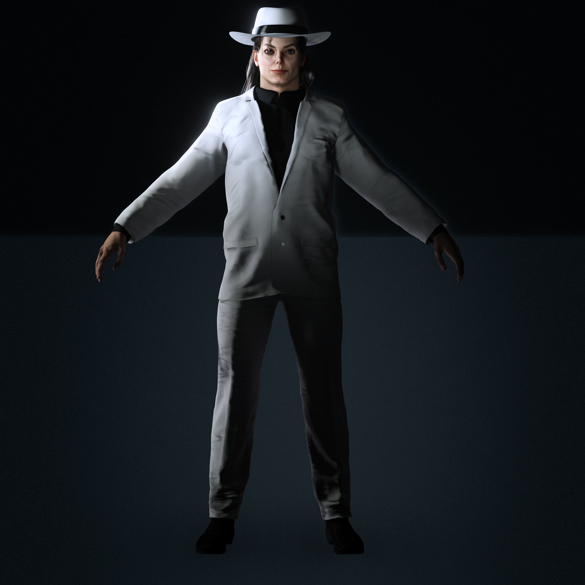 Michael Jackson 3D Model Low-poly 3D model Low-poly 3D model_9
