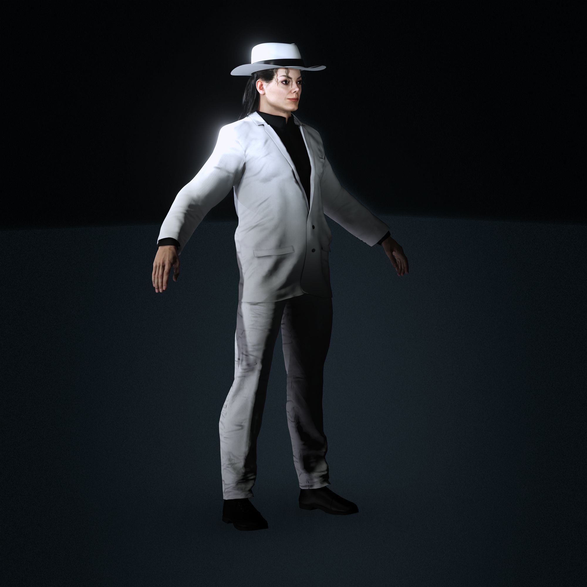 Michael Jackson 3D Model Low-poly 3D model Low-poly 3D model_8