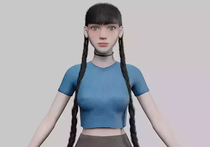 cute white woman V35633 