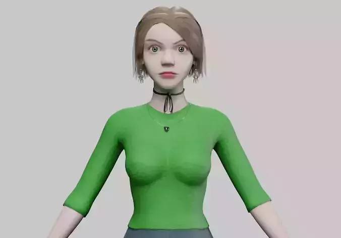 cute sweet woman V31567 