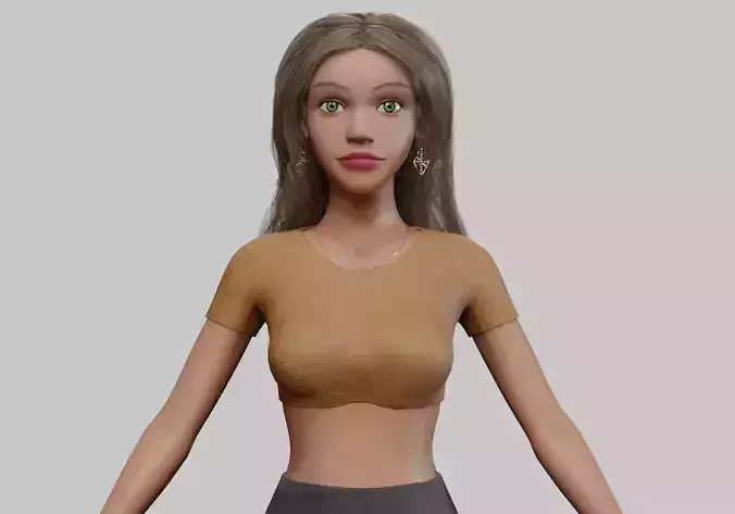 cute stylized woman V35220 
