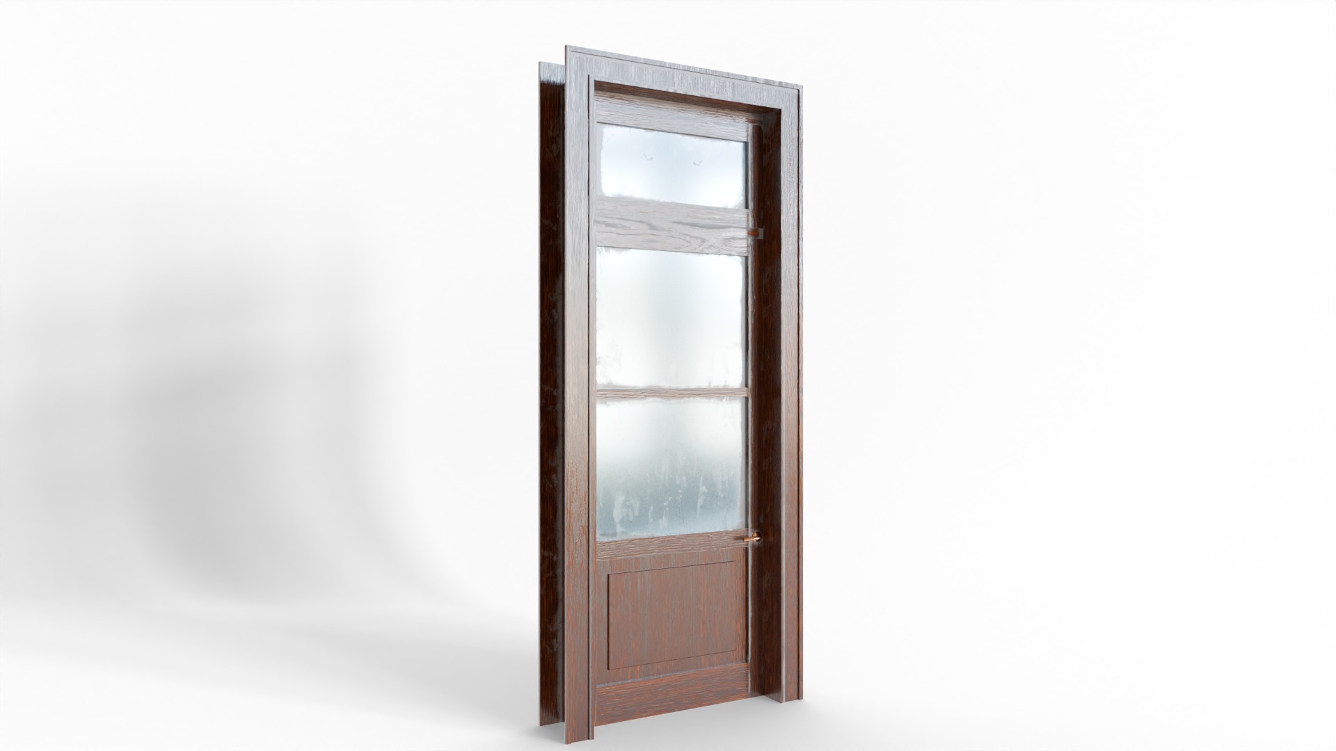 Antique Door Low-poly 3D model_1