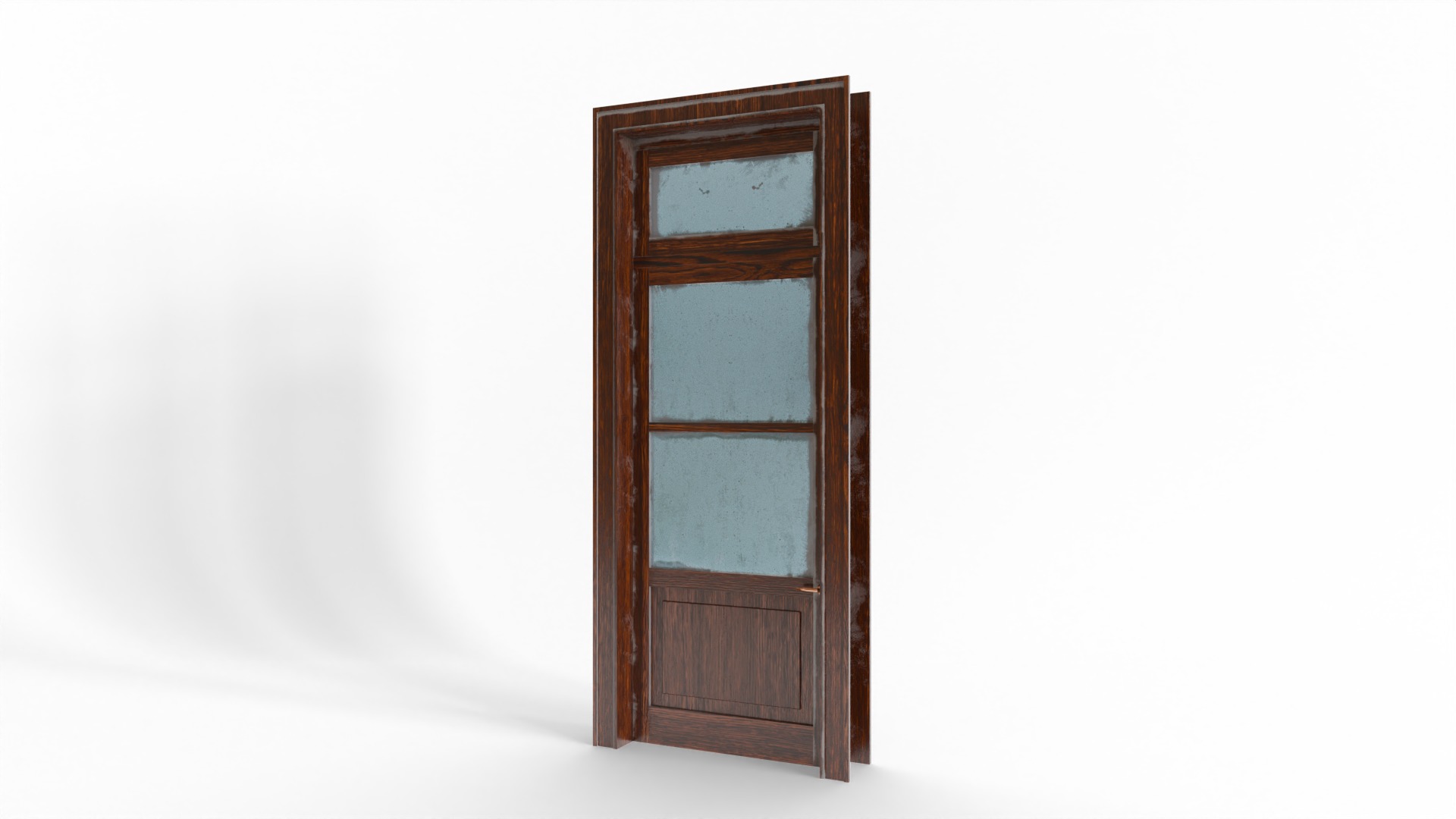 Antique Door Low-poly 3D model_2
