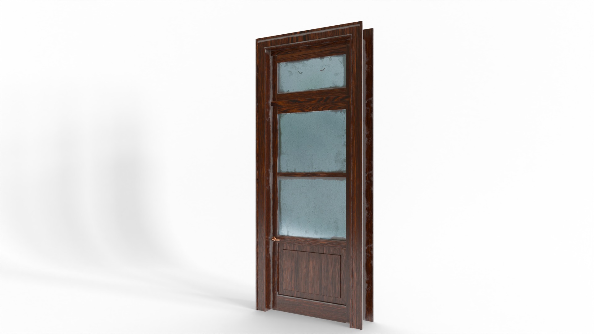 Antique Door Low-poly 3D model_3