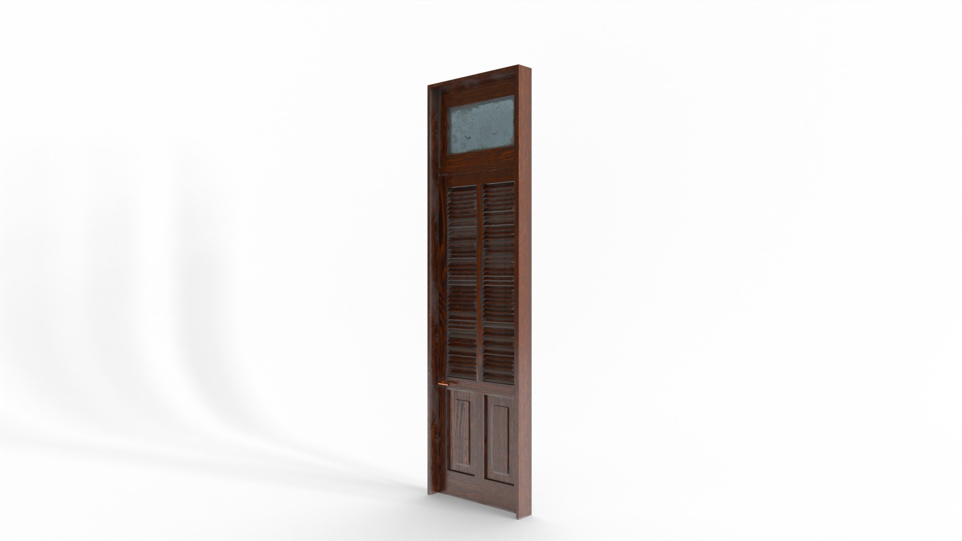 Antique Door Low-poly 3D model_2