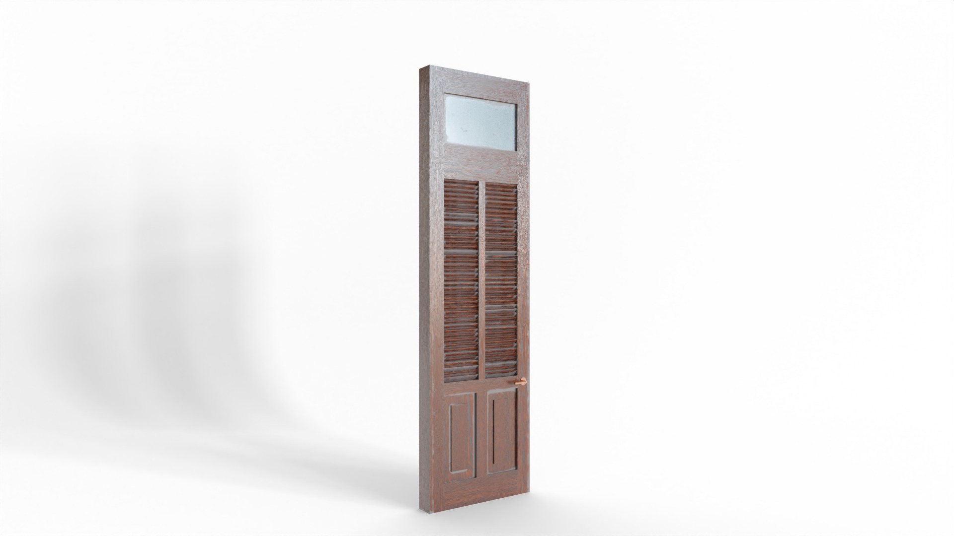 Antique Door Low-poly 3D model_3