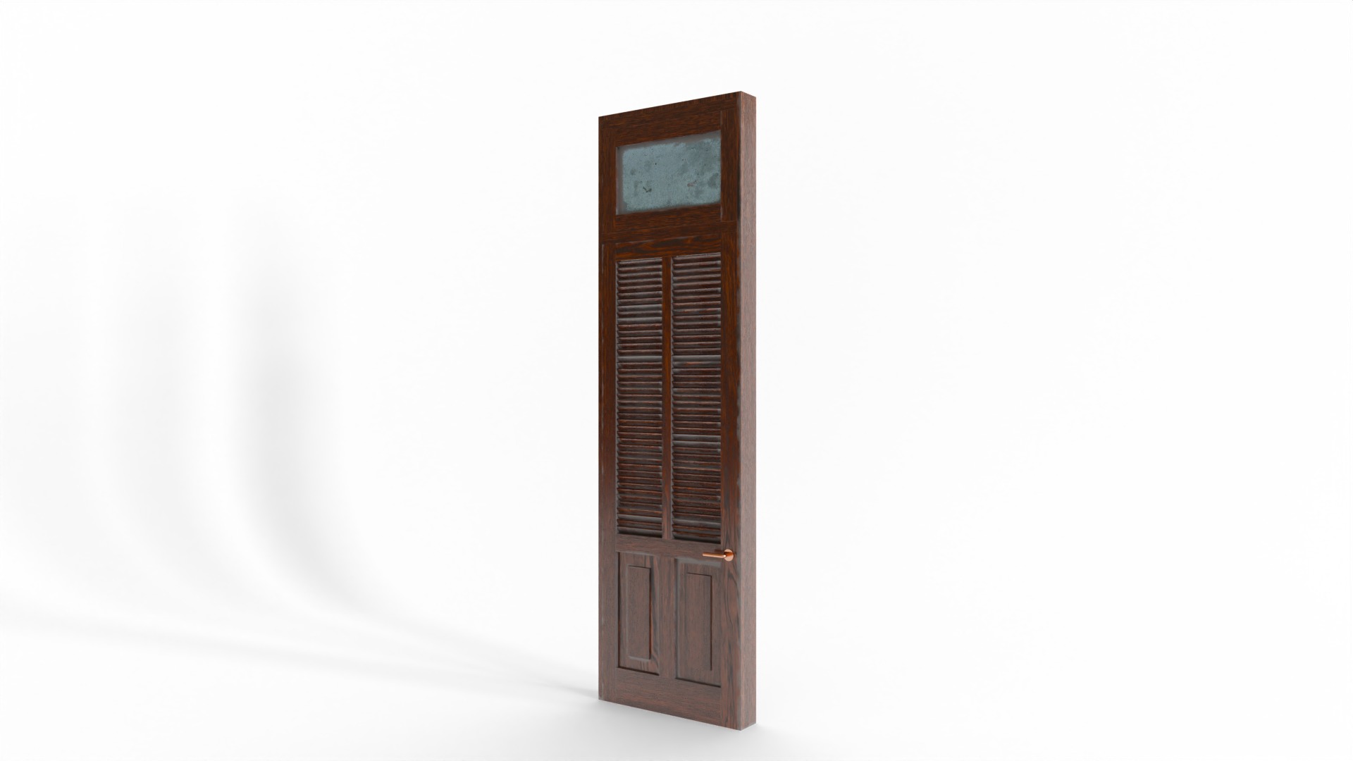 Antique Door Low-poly 3D model_4