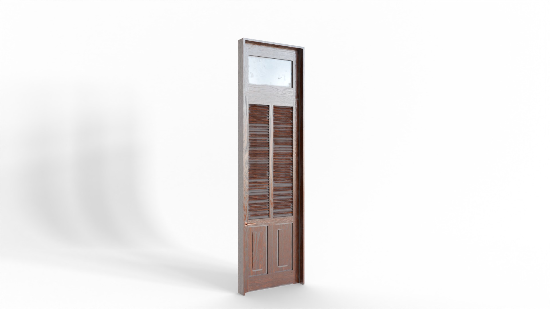 Antique Door Low-poly 3D model_1