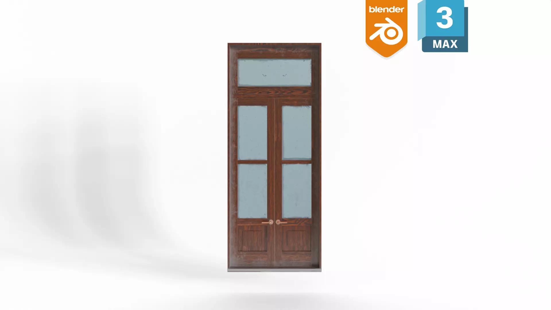 Antique Window Low-poly 3D model_0