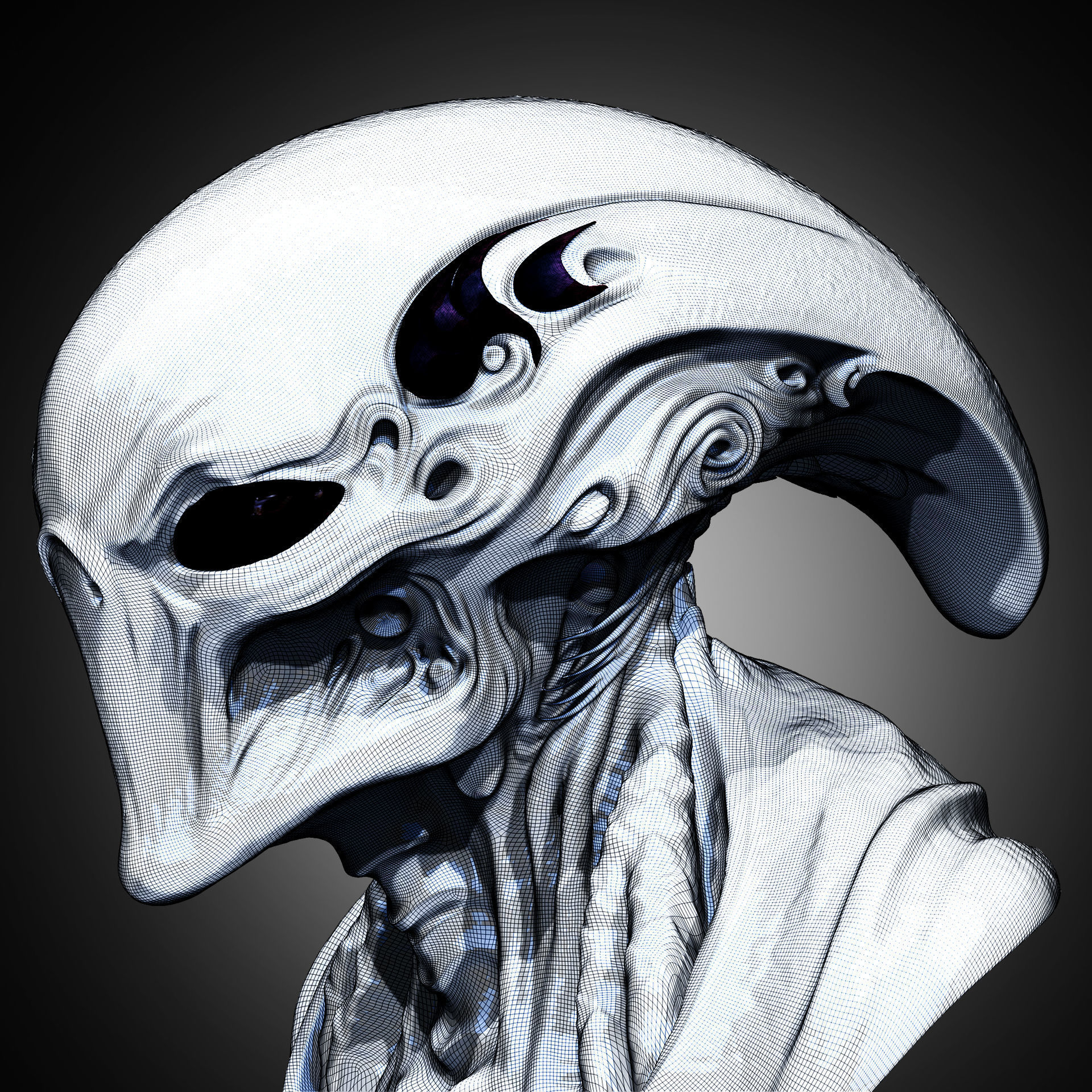 Xenovoid Sentinel 3D model_9