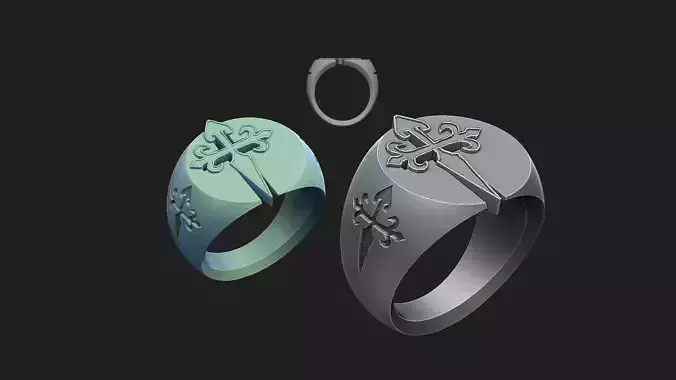 man ring with cross 2
