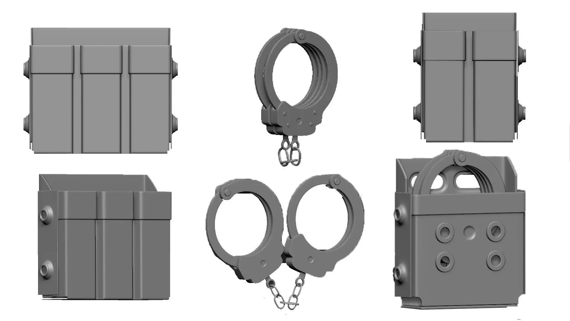 Police Equipment Accessories Low-poly 3D model