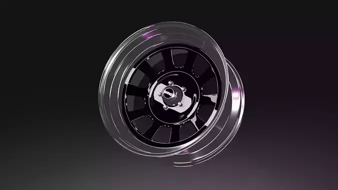 Car rim 19x9 inspired by American Racing 767
