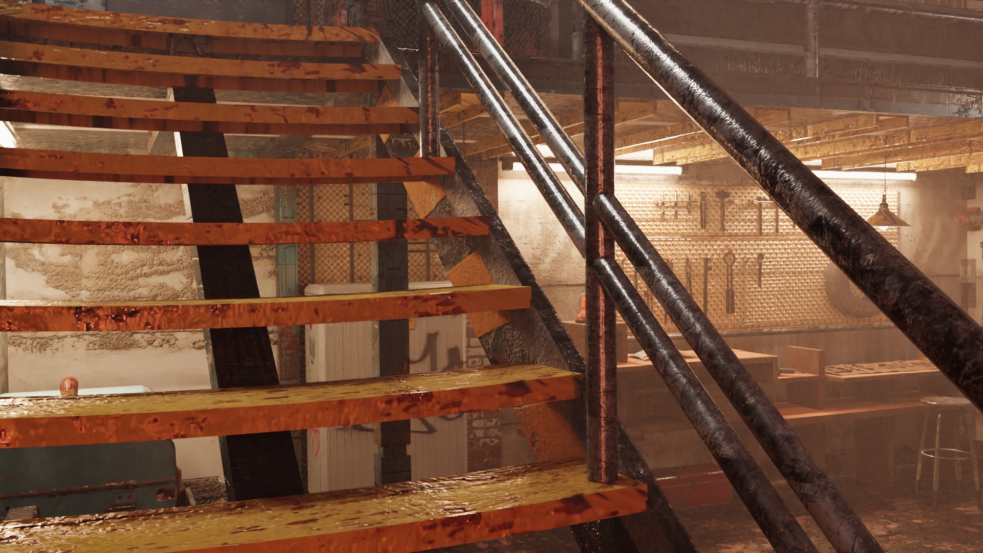 Sci-Fi Mechanical Workshop Low-poly 3D model_3