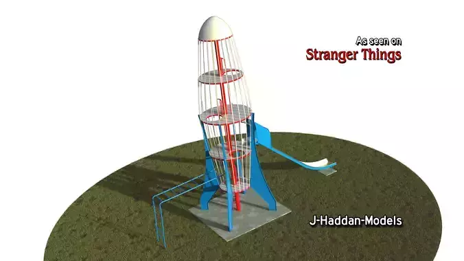 Stranger Things - Rocketship Slide 3D model