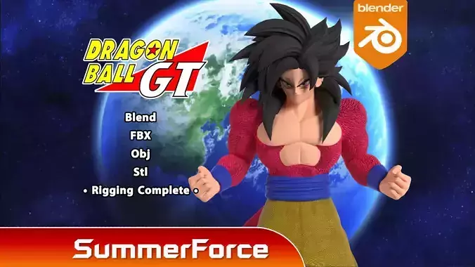 Goku Super Saiyan 4 - Dragonball GT 3D model