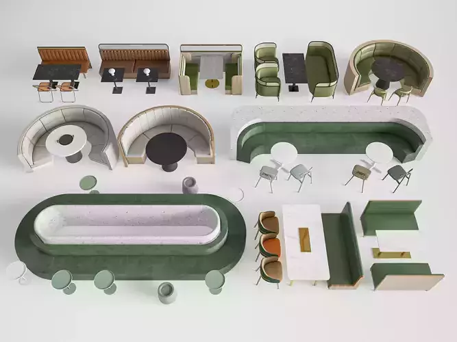 Restaurant seating sofa  3