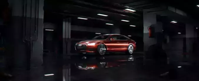 Audi underground parking lot Model