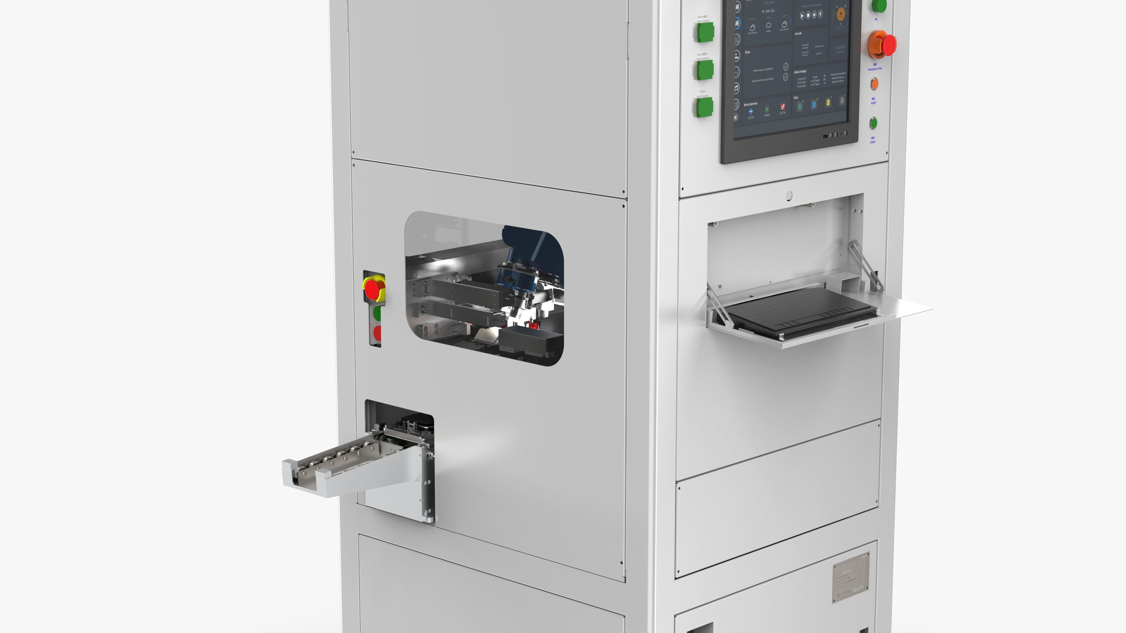 Automatic Mobile Phone Screen and Back Cover Assembly Machine 3D model_11