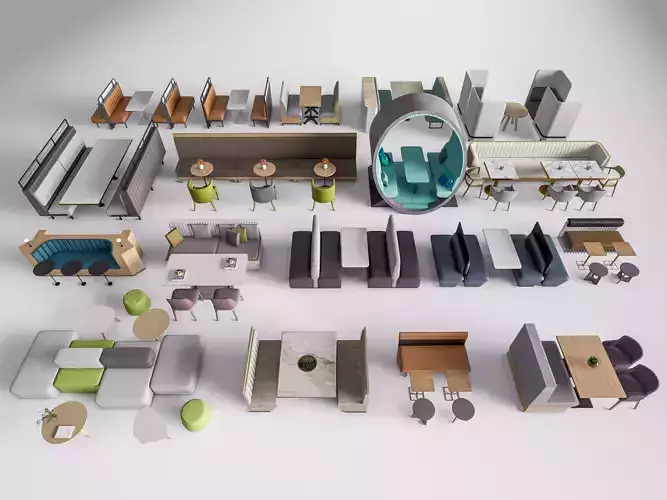 Restaurant seating sofa 5