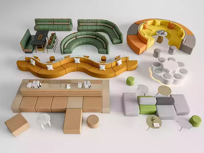 Restaurant seating sofa 6