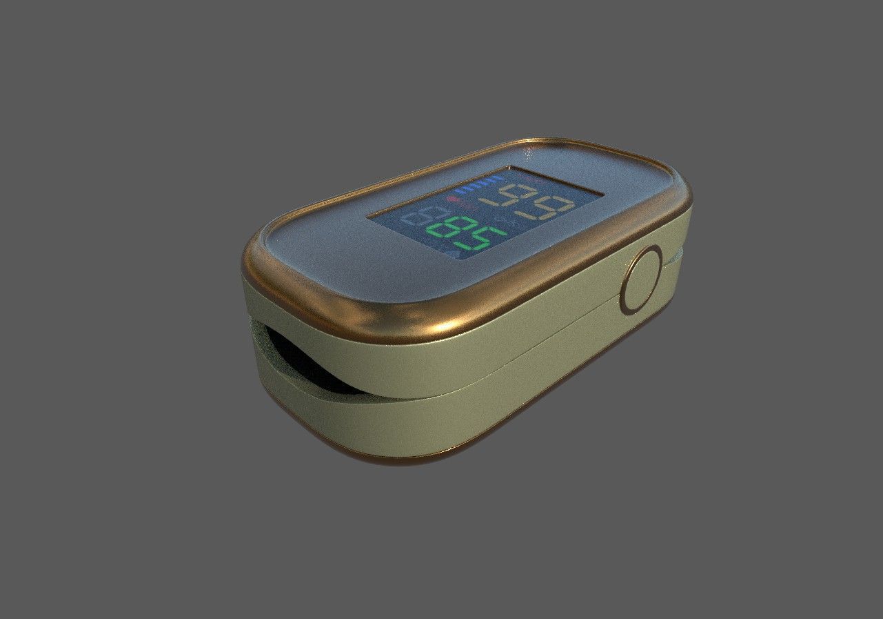 pulse oximeter Low-poly 3D model_5