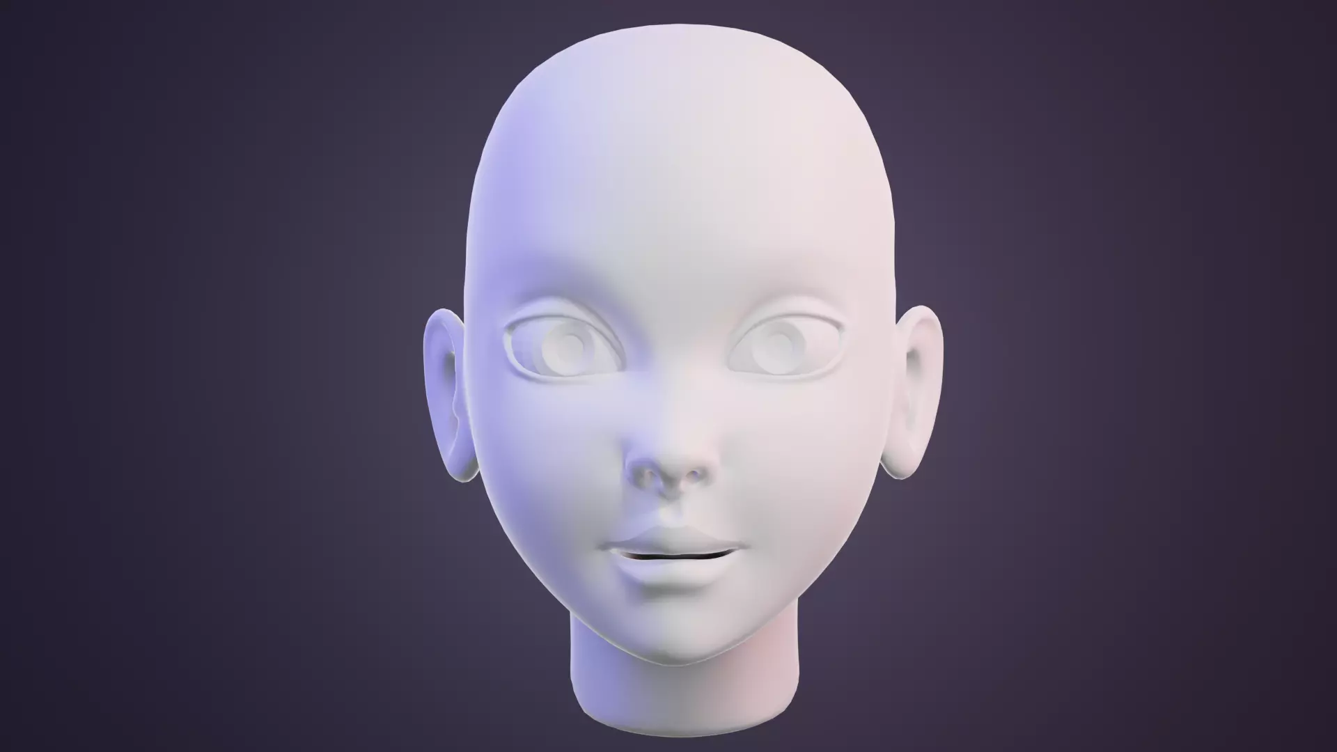 Stylized Base Head Free low-poly 3D model