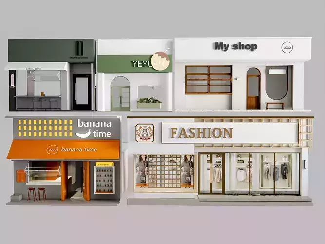 Shop Front 1 3D model