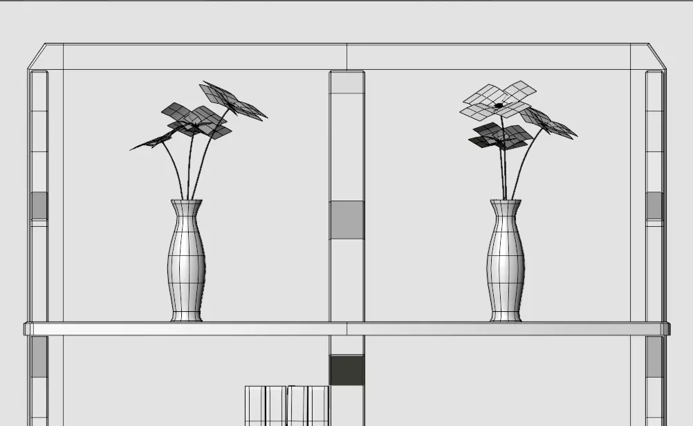 Wooden Bookcase Low-poly 3D model_6