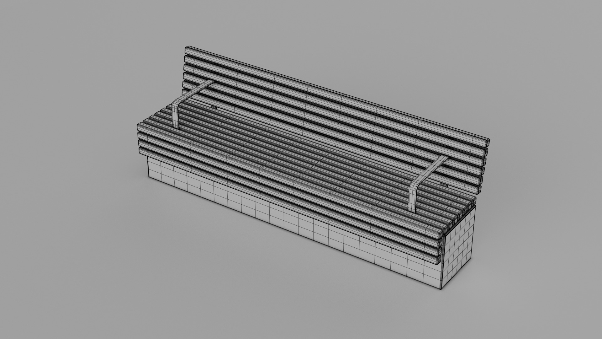 TORD WALL BENCH SEAT 3D model_34