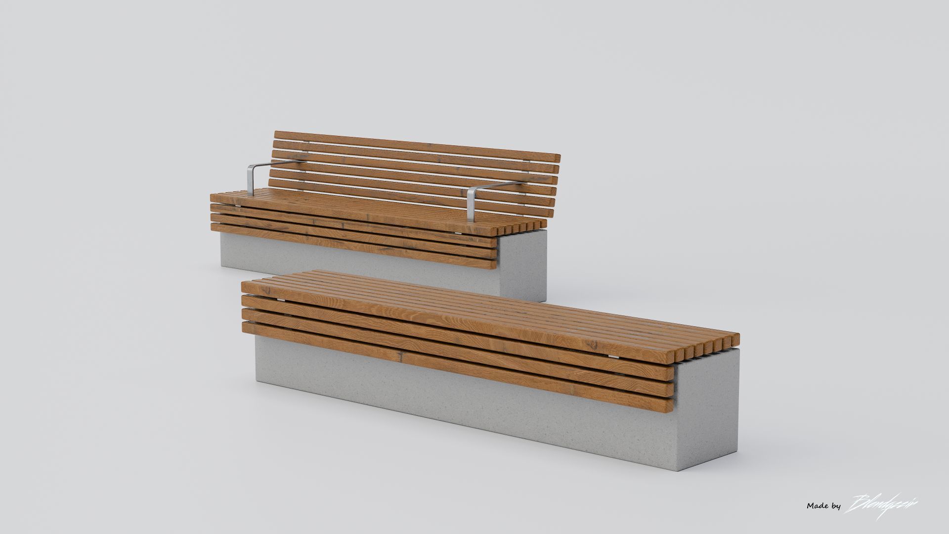 TORD WALL BENCH SEAT 3D model_1