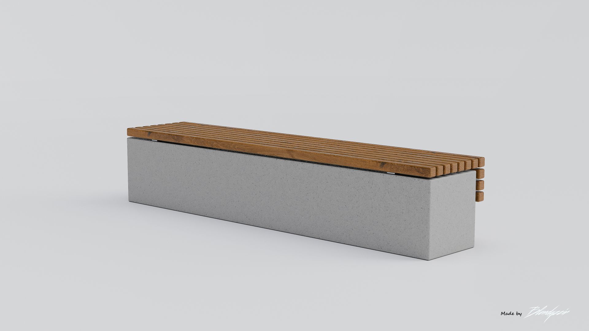 TORD WALL BENCH SEAT 3D model_8