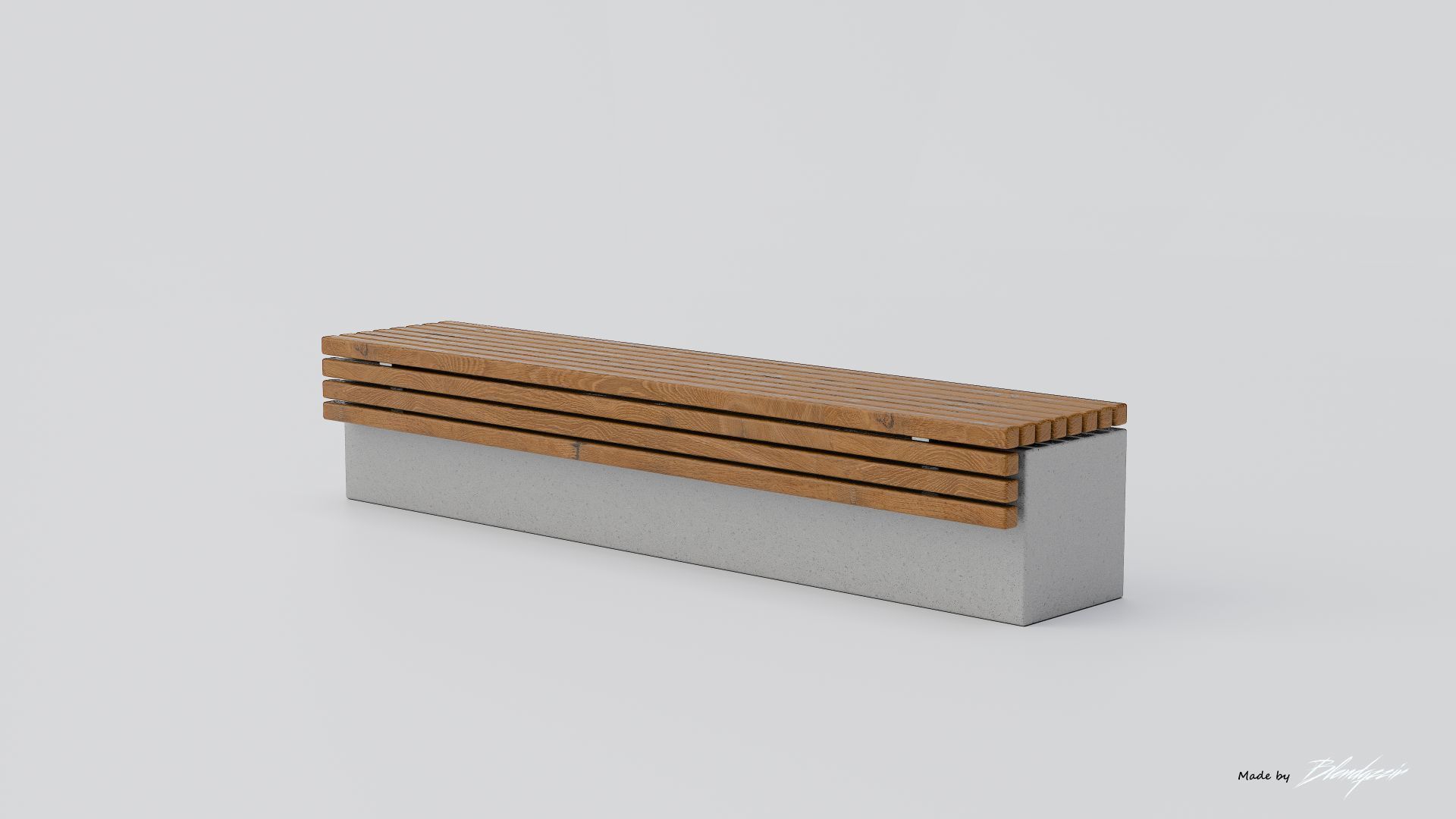 TORD WALL BENCH SEAT 3D model_4
