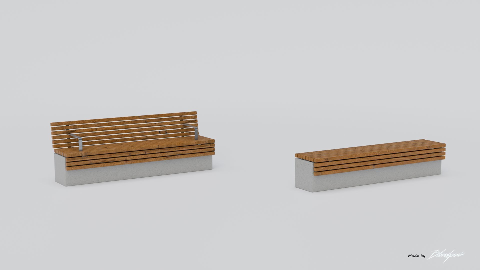 TORD WALL BENCH SEAT 3D model_2