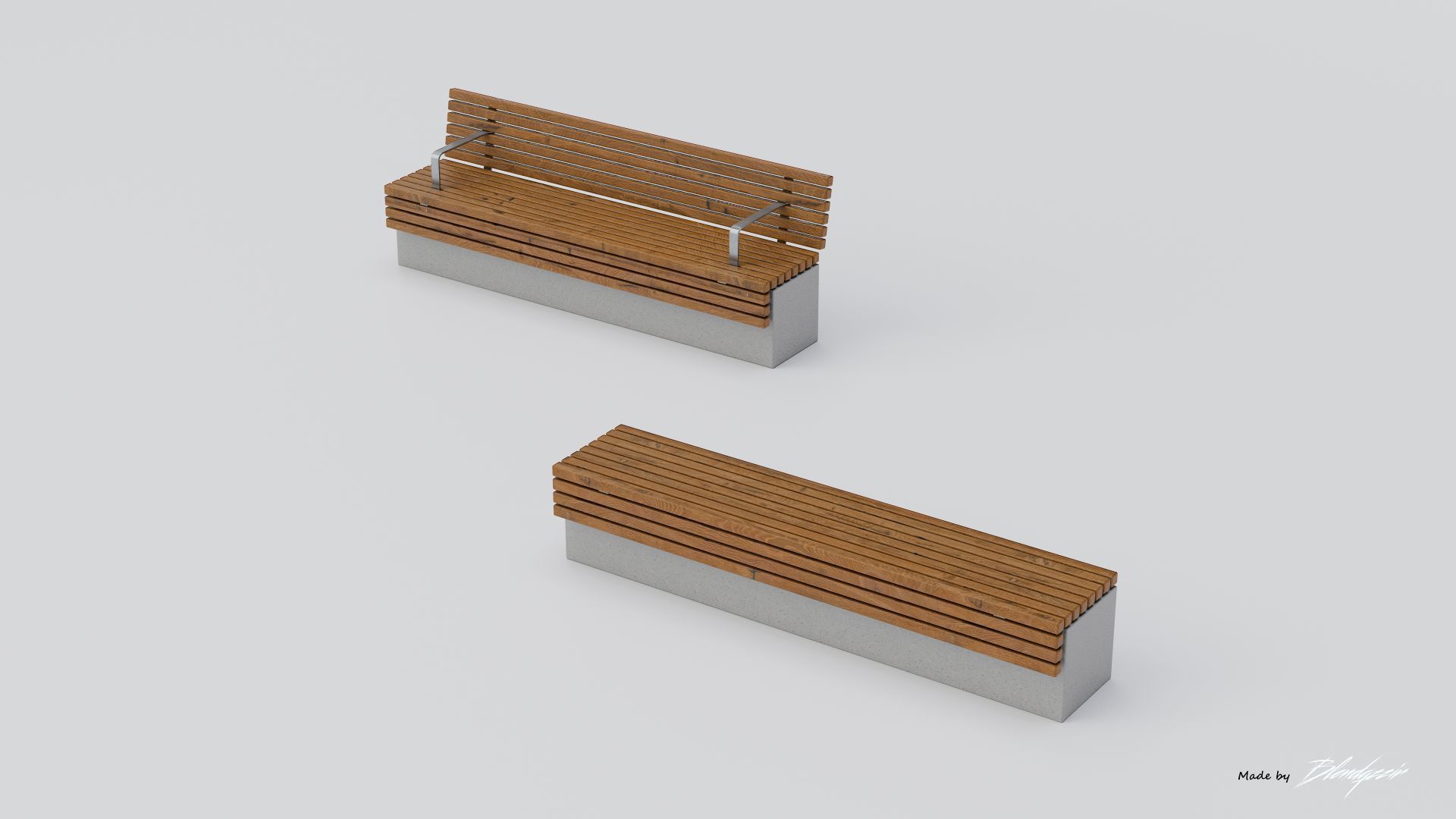 TORD WALL BENCH SEAT 3D model_3