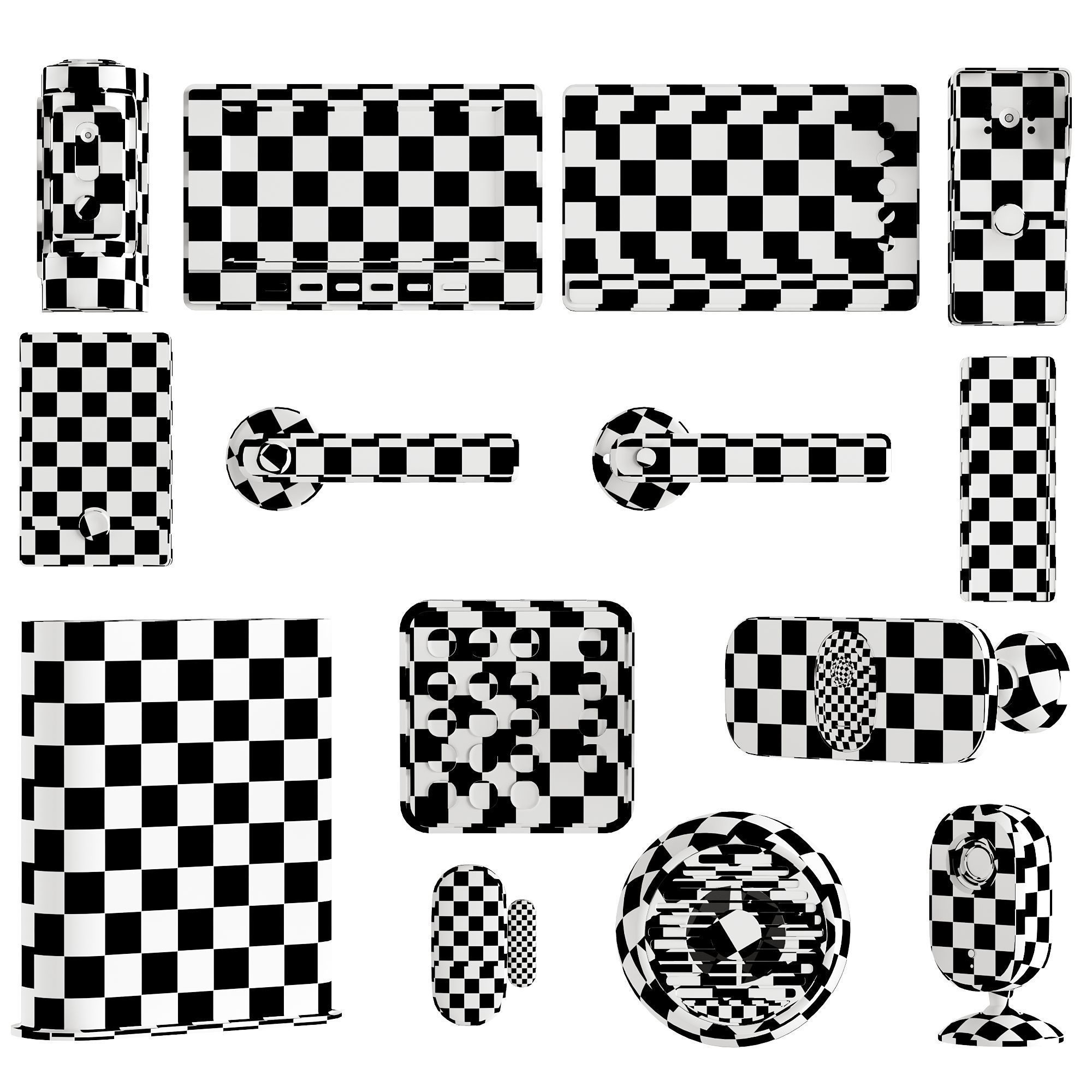 Equipment 9 Intercom And Security Set 4 Low-poly 3D model_6