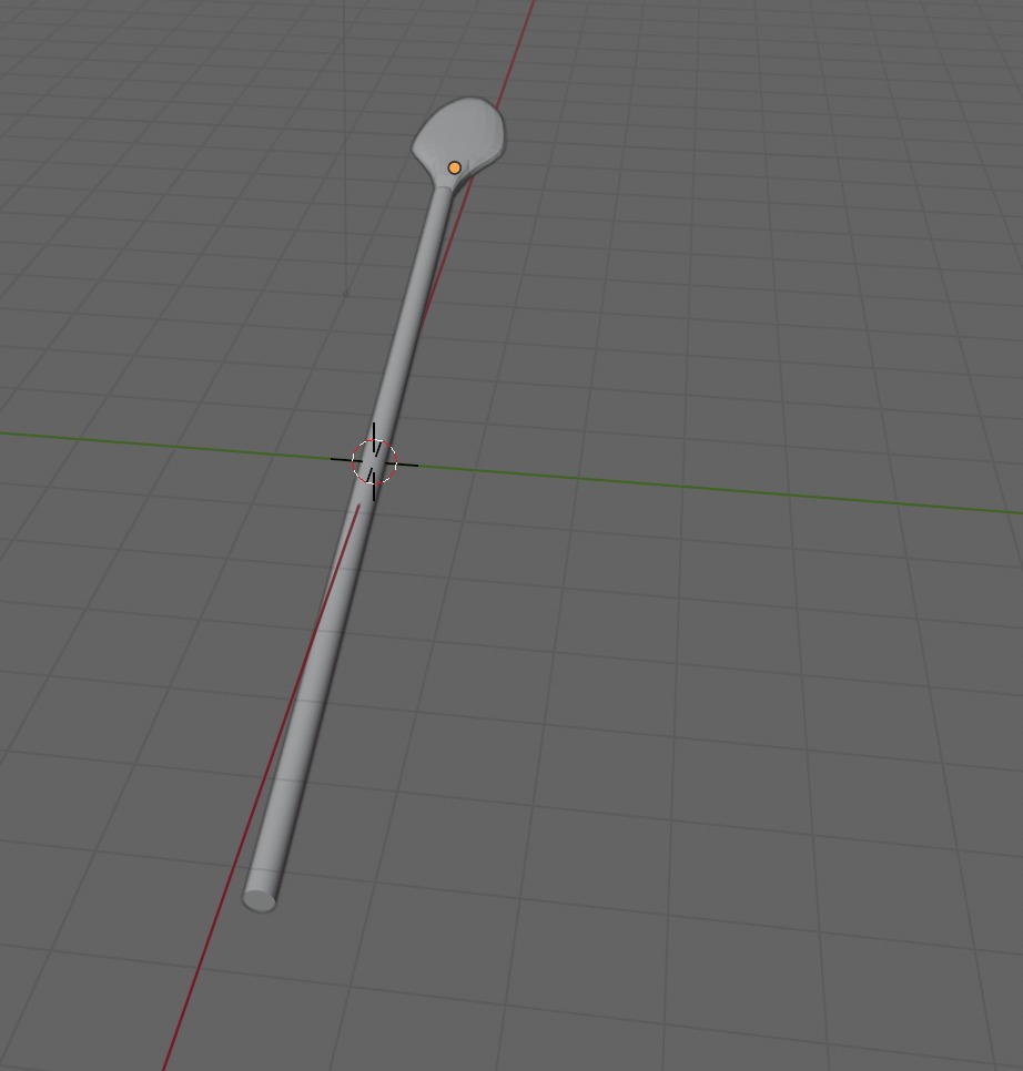Low poly oar Low-poly 3D model_2