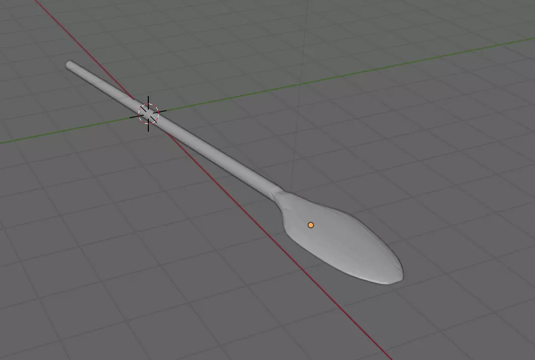 Low poly oar Low-poly 3D model_0