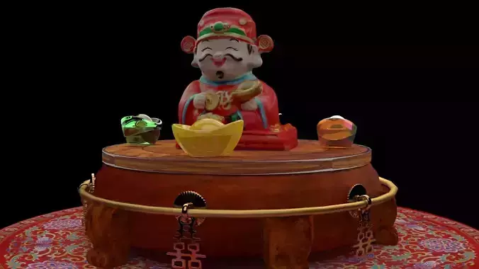 Chinese god of fortune figure