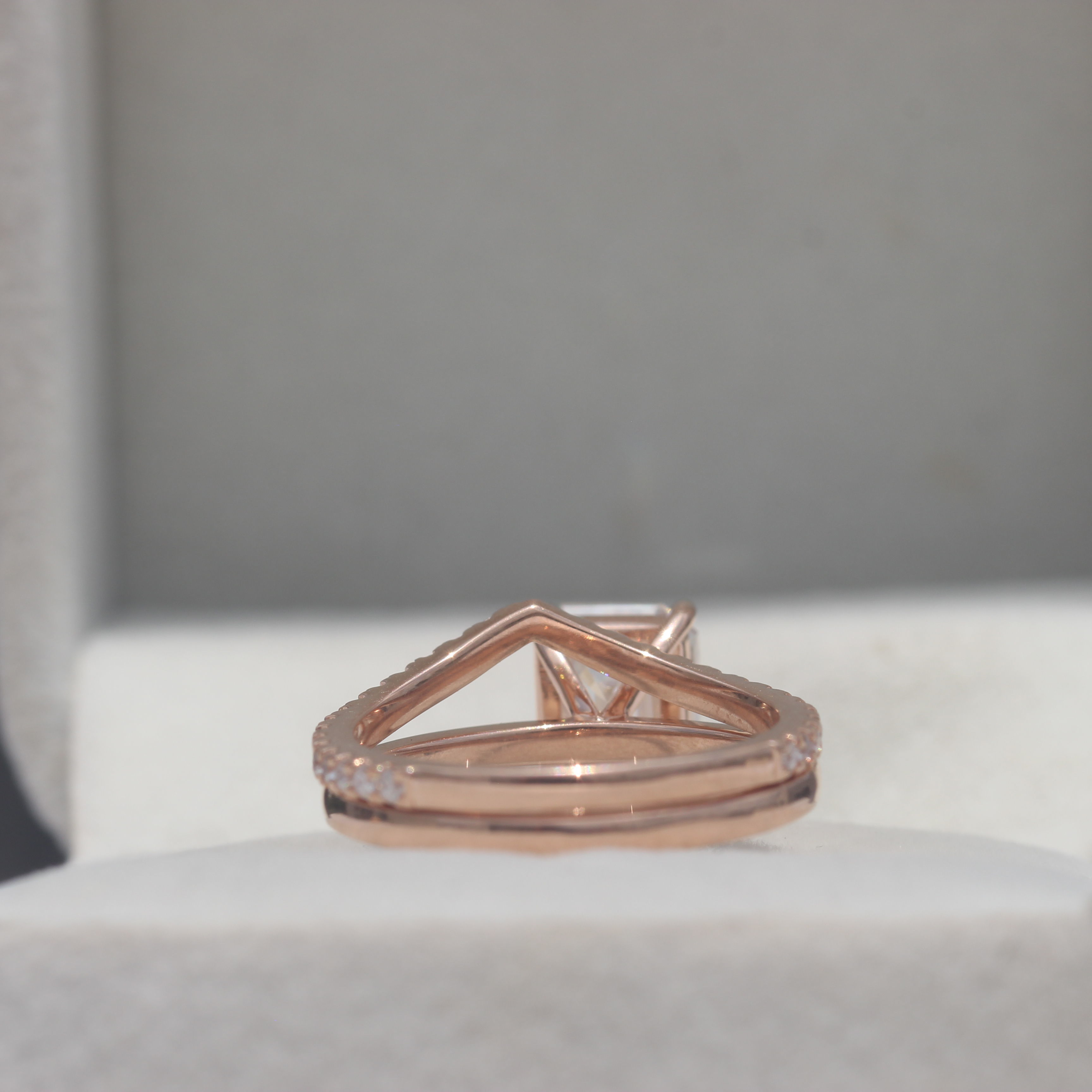 Emerald Cut Diamond Engagement Ring - 3D Model 3D print model_2