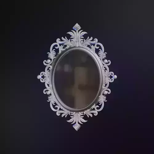 Carved CNC 3D print model of mirror frame 3D model