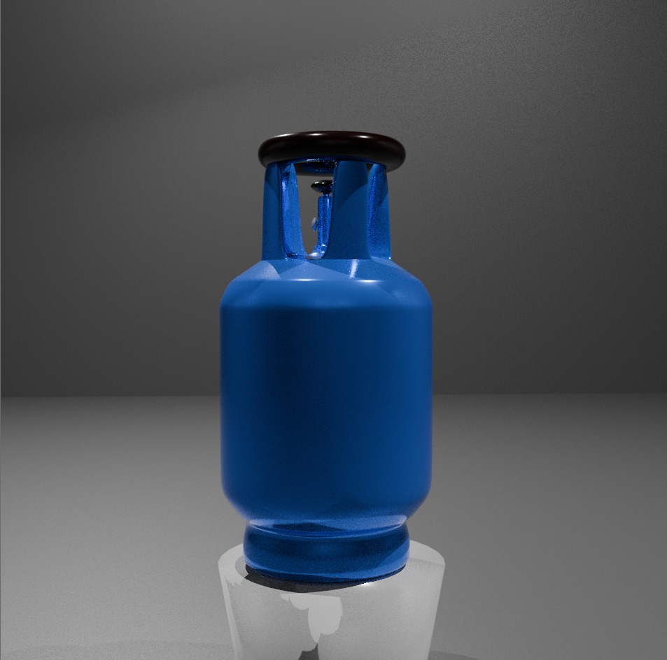 Realistic Small Gas Cylinder 3d model  Low-poly 3D model_5
