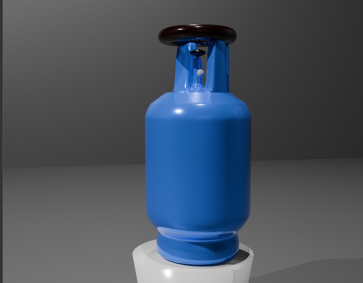 Realistic Small Gas Cylinder 3d model  Low-poly 3D model_3