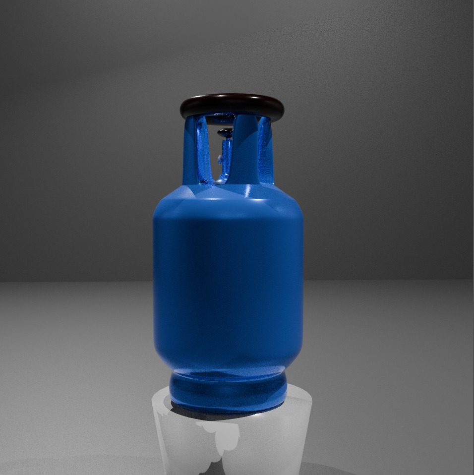 Realistic Small Gas Cylinder 3d model  Low-poly 3D model_4