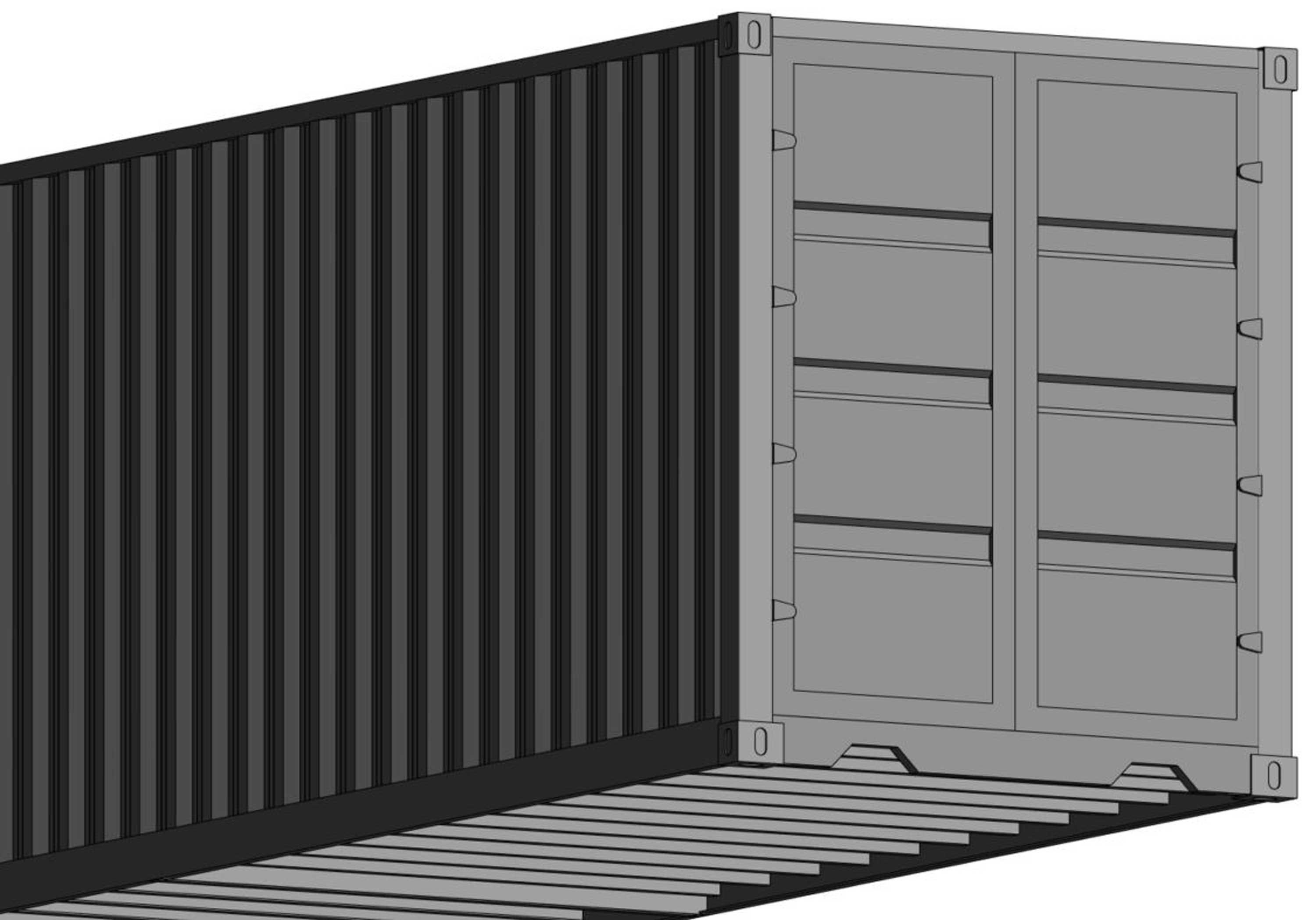 Container Shipping Full Parameter 3D model_1