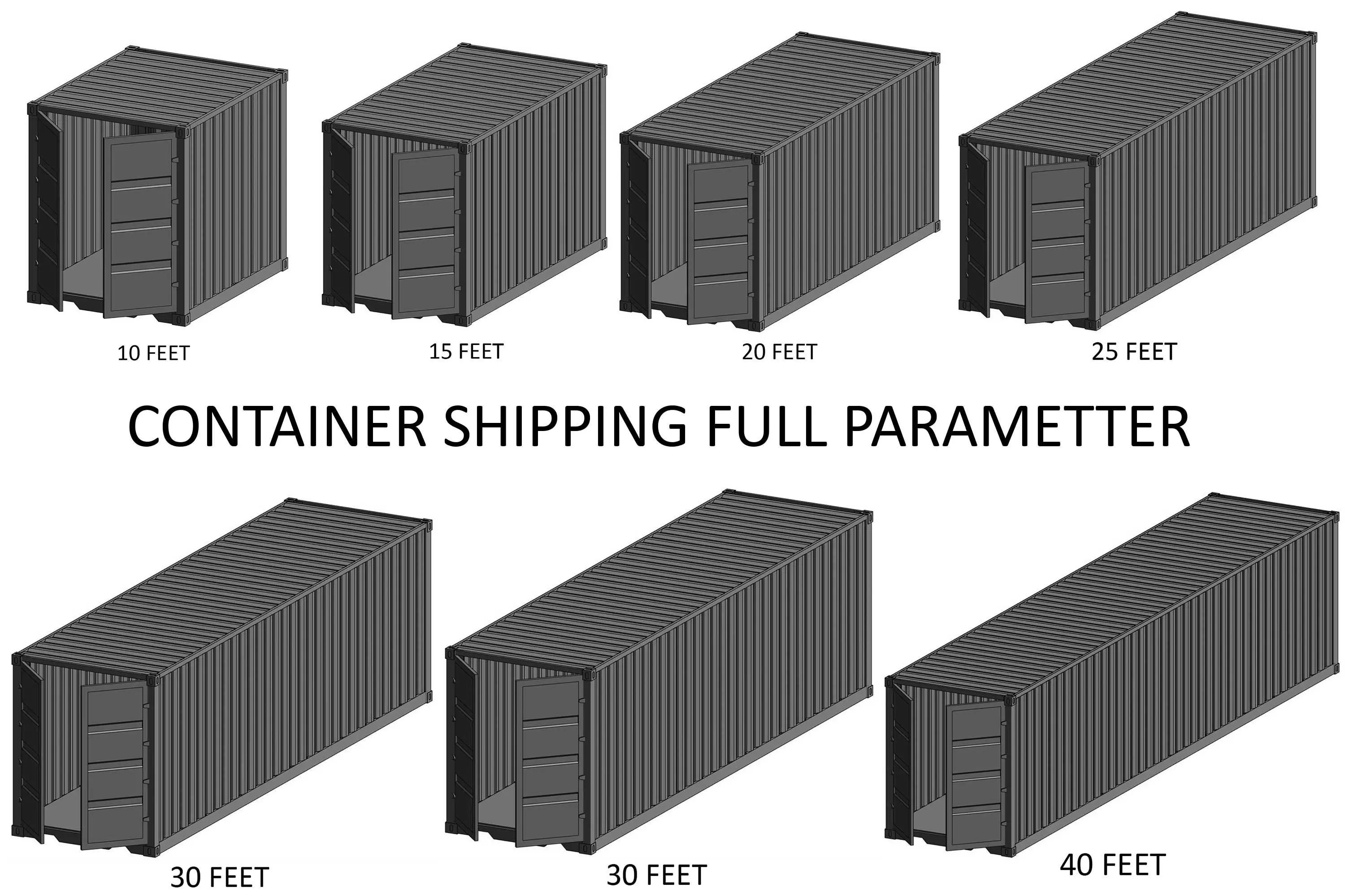 Container Shipping Full Parameter 3D model_0