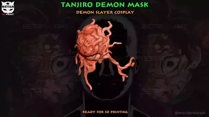 Tanjiro Demon Mask - Demon Slayer Cosplay
